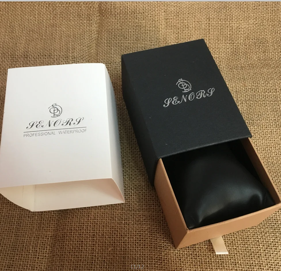 

Watch Box Top Grade Fashion Black Watch Packaging Carton Can Customizable