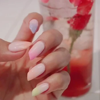 

500pcs/pack Extension DIY Professional Artificial Long Coffin Tips Manicure Home Salon False Nails Fake Full Cover Accessory