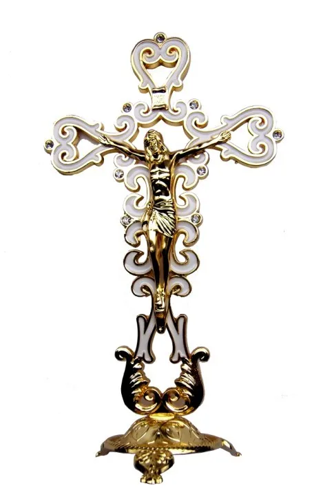 Крест Иисуса креативные красивые кружева лилии алмазные крест-католические принадлежности христианские украшения сплав ремесла пустотелые фигурки
