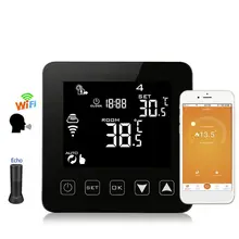 Программируемый термостат с Wi-Fi Echo Alexa Голосовое управление, электрический подогрев пола, контроль температуры в помещении 16A 100-240 В