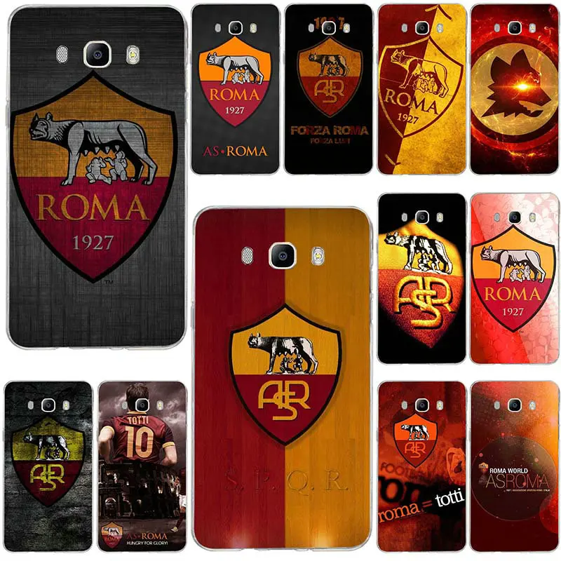 

Soft Silicone TPU Phone Cases For Samsung Galaxy J8 J7 J6 J5 J4 J3 A7 A5 A3 2016 2017 2018 Cover Cases As Roma Logo Football