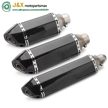 

36-51mm Universal Motorcycle Scooter akrapovic yoshimura SC Exhaust System tape Tip Muffler Silencer Pipe Slip On CBR600 FZ6