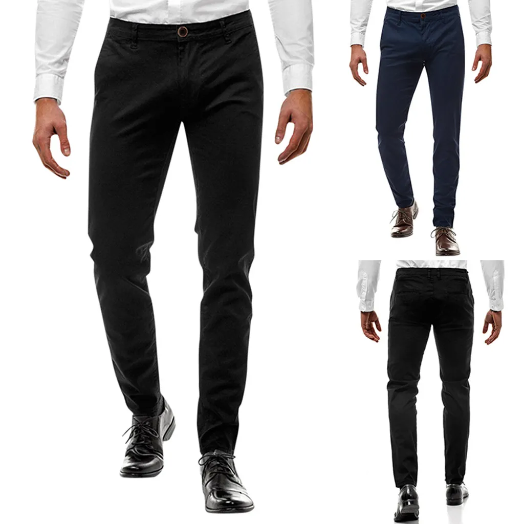 

Mens suit pant black Straight Casual Fitness Bodybuilding Pocket Skin Full Length Sports Pants for European And American 2020#G2