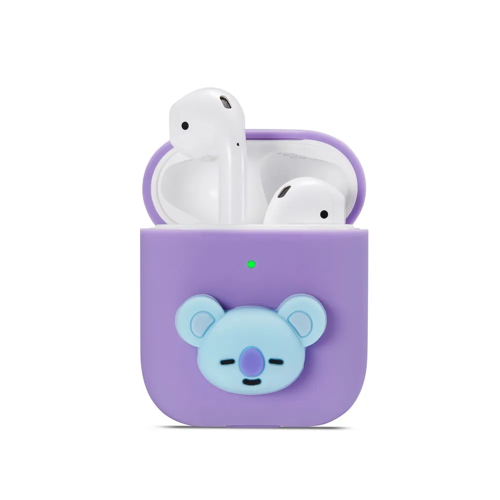 Чехол для наушников с героями мультфильмов для Airpods, чехол, милый силиконовый защитный чехол для наушников с Bluetooth-1or2 поколения