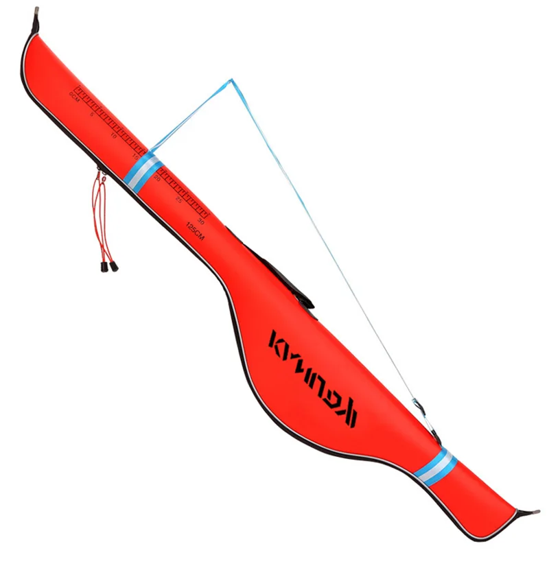 125 см Складная Рыболовная Сумка EVA водонепроницаемая рыболовная удочка чехол для спиннинга удочка рыболовные снасти большой емкости A262 - Цвет: Красный