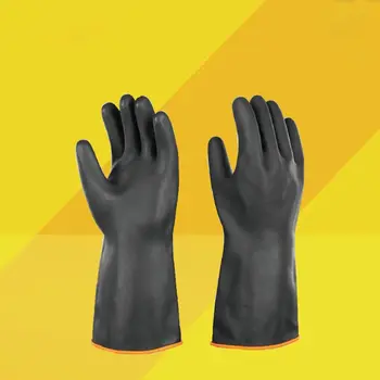 

14 Inch Heavy Duty Latex Gloves Chemical Resist Strong Acid Alkali Oil Industrial Safety Work Protective Long Gauntlets Mittens