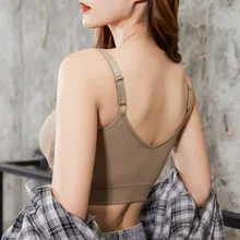 WANAYOU глубокий u-образный спортивный бюстгальтер, женский пуховик без проволоки, жилет для фитнеса, бюстгальтер для бега, йоги, бесшовный спортивный бюстгальтер, топ, спортивный бюстгальтер для спортзала