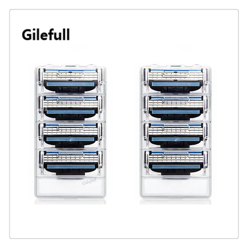 

8pcs/lot High quality Razor Blades for Men 3 layers Shaving Razor Blade Compatible for Gillettee Mache 3 Machine