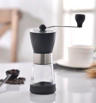 

Manual Coffee Grinder with Adjustable Setting Stainless Steel Handle Ceramic Burr Coffee Mill Mechanical Hand Grinder for Beans