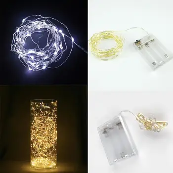 

5M 50 Mini LEDs Battery Operated LED Copper Wire String Fairy Lights Xmas 1pc