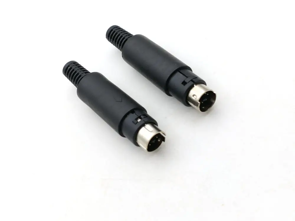 50 шт. мини 7 Pin DIN штекер с пластиковой ручкой пайки кабели адаптер|plug male|plugs plasticplug