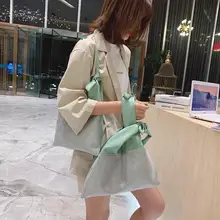 Многоразовая сумка для покупок, сумка для продуктов с блестками, мягкая кожаная сумка с бриллиантами, сумки на плечо Siatka Na Zakupy#2S23# N