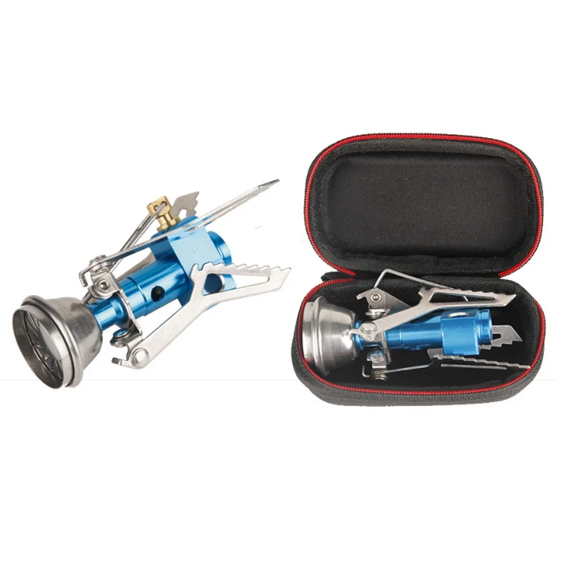 Camping Burners Ultralight Portable Windproof Camp Stoves Outdoor Hiking Collapsible With Piezo Ignition