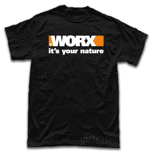 Новая футболка с логотипом оборудования для газона Worx Tools | Мужская одежда