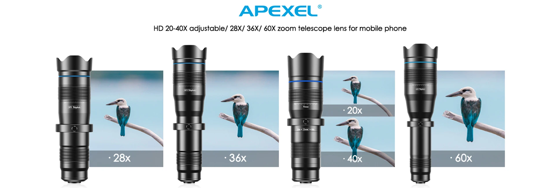 HD 20-40X telescope lens for mobile phone - smart cell direct