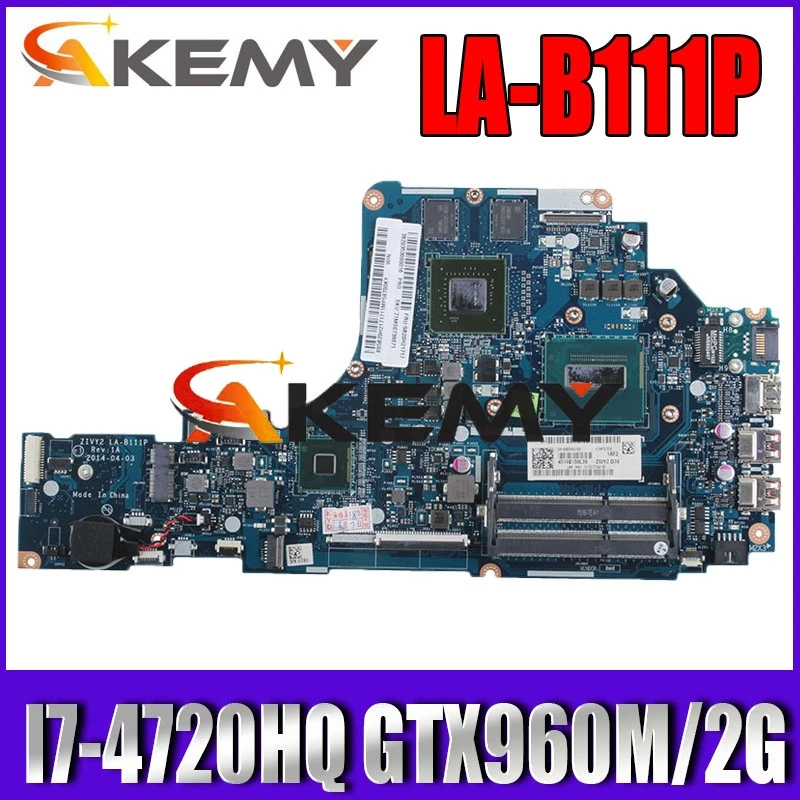 SAMXINNO For Lenovo Y50-70 Y50P Y50 LA-B111P laptop Mainboard ZIVY2 Motherboard with I7-4720HQ GTX960M/2G | Компьютеры и офис