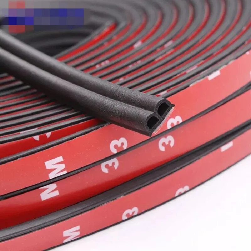 

5M/Lot Car Door Seal Strips Sticker B Shape Weatherstrip Rubber Seals Sound Insulation Sealing Automobiles Interior Accessories
