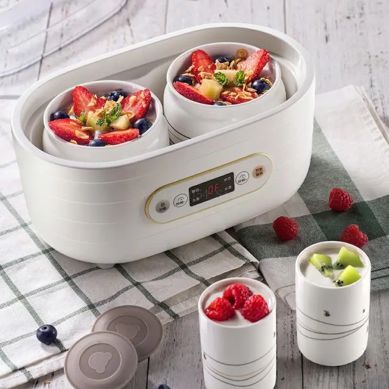 

Ceramics Yogurt Maker frozen yogurt machine Natto/Rice Wine maker 3D heating with 2 liners & 6 ceramics cups