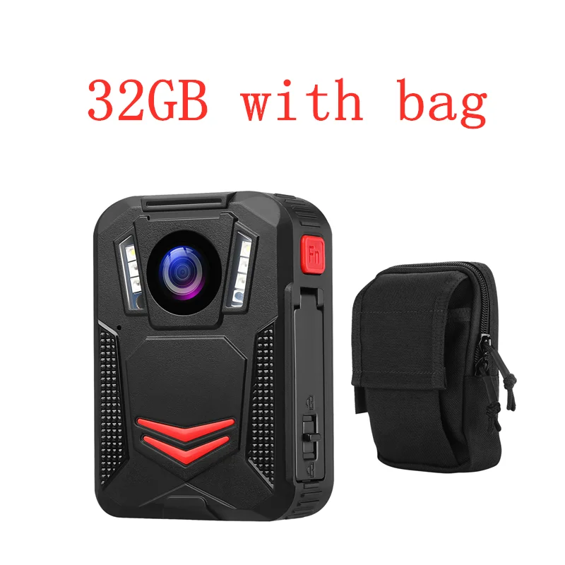 32GB with bag BOBLOV G2A 2K 1440P камера с корпусом, 2 батареи, камера ночного видения, gps, полицейская камера, повторная запись, мини-видеокамеры - Цвет: 32GB with bag