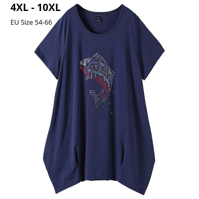 Женские летние футболки с коротким рукавом размера плюс 10XL 8XL 6XL 4XL Российские