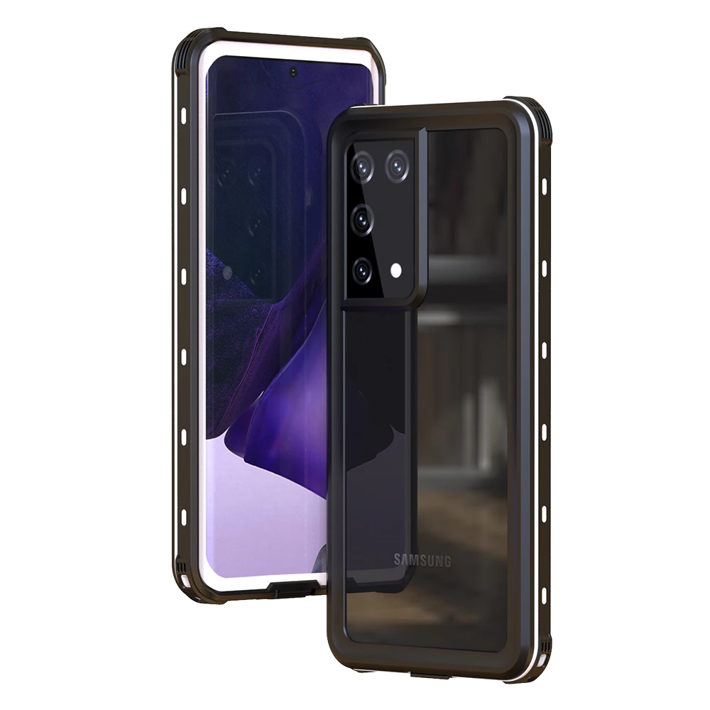 Noir moex Housse de protection pour téléphone portable de jogging pour Samsung Galaxy S21 Ultra En néoprène Avec 2 compartiments 
