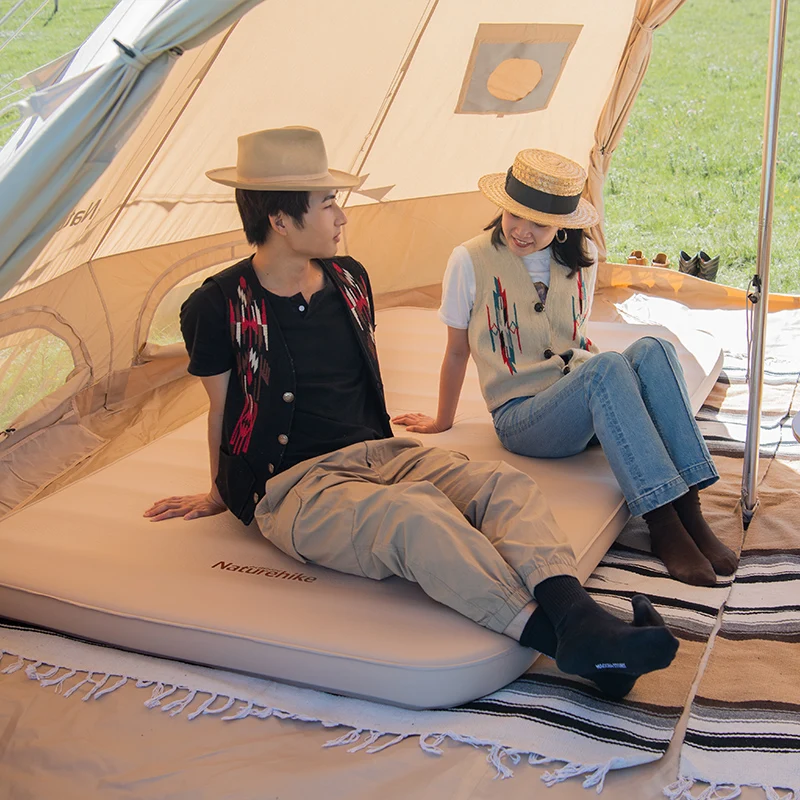 US $195.00 Naturehike 2020 New Thickened 10CM Automatic Inflatable Mattress Outdoor Tent Sponge Sleeping Bbag Camping Pad Air Bed Mattress