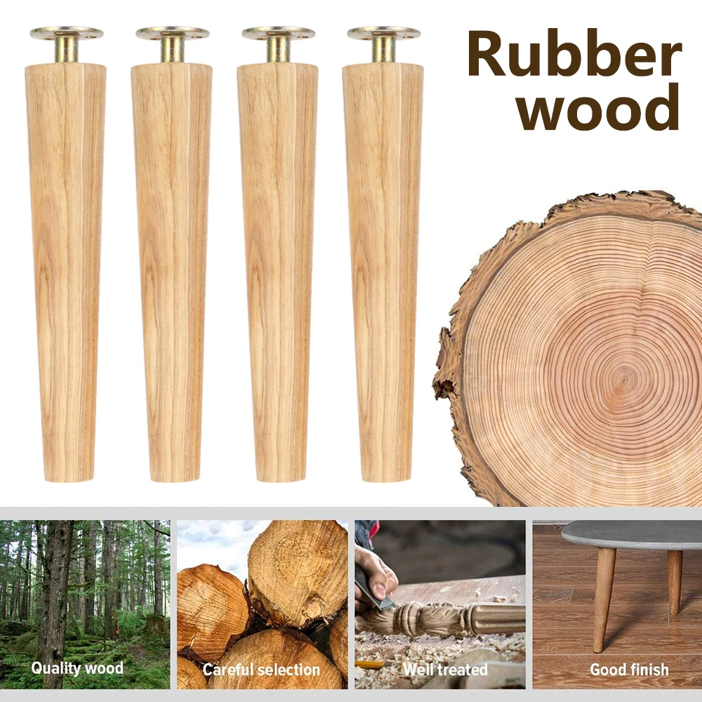 Description Picture 4 of item4pcs Solid Wood Furniture Leg Table Feets Wooden Cabinet Table Legs Fashion Furniture Hardware Replacement for Sofa Bed