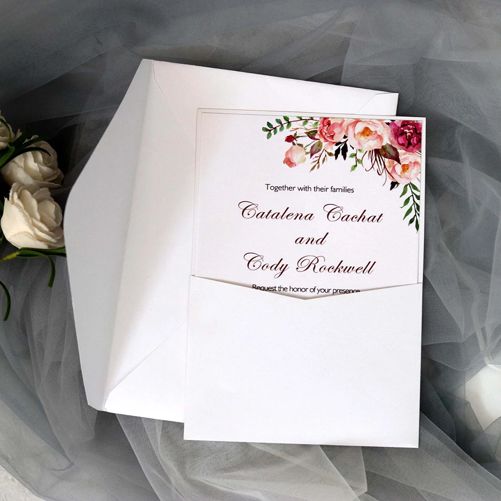  10pcs High Quality Simple Laser Cutting Greeting Card Pocket Invitation Modern Business Party Suppl - 4.00053E+12