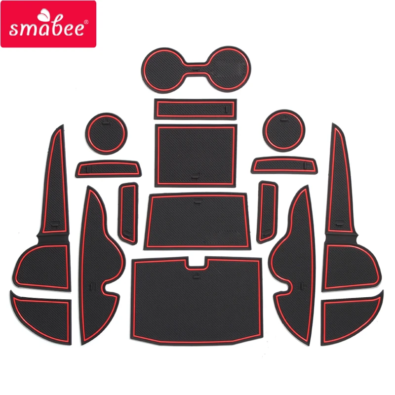 

smabee Gate Slot Mats for Mazda BT-50 DX GT SDX 2012 - 2016 BT50 Interior Accessories Door Pad Cup Holder Non-slip Mats 15pcs