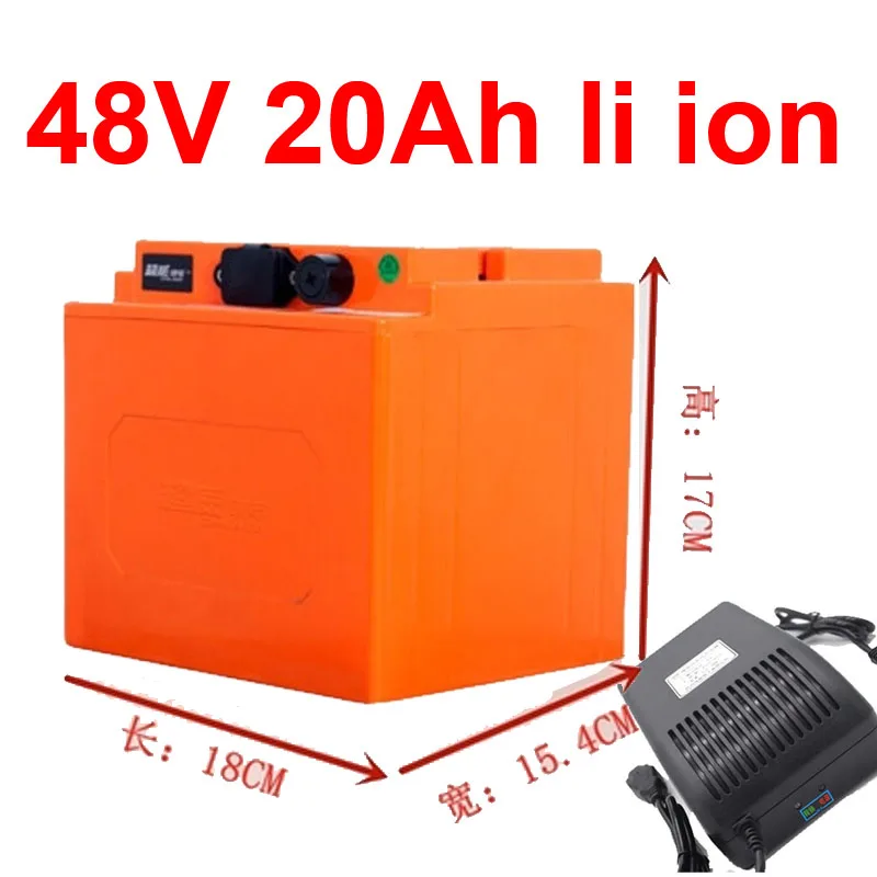 

GTK 48v 20ah lithium ion battery 20AH li ion battery BMS for ebike 1500W scooter citycoco + 3A Charger