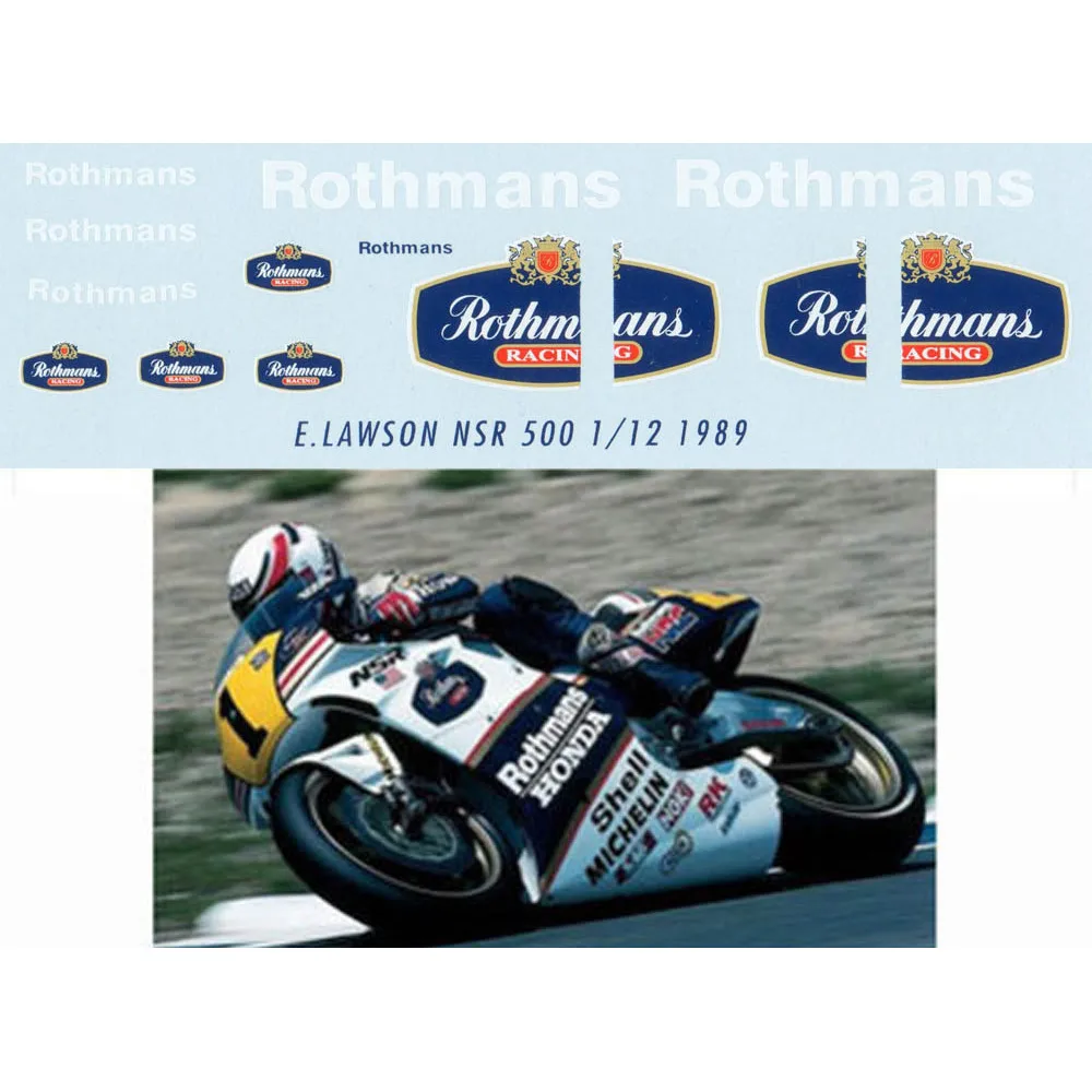 Наклейки на стену HONDA Eddy LAWSON 1/12 NSR500 ROTHMANS TB DECAL TBD21 1989 |