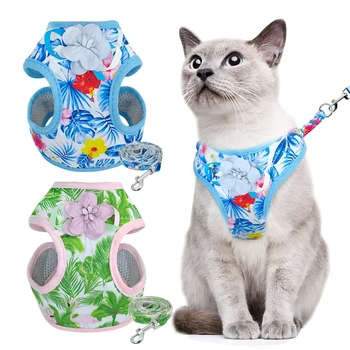 

Printed Cat Harness Small Dogs Harness and Leash Nylon Puppy Dogs Harnesses Pet Walking Training Leash for Chihuahua Yorkshire