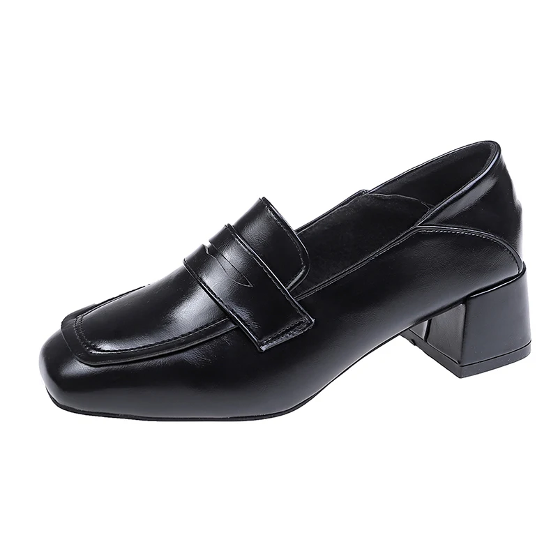 

2019 New Excellent Designer Shoes Women Pumps Black Heels Work Leather Ladies Shoes Plus Size Woman Shoes Zapatos mujer U14-12