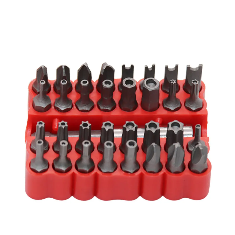 

33 Pieces/ Set Electric Screwdriver Head Security Screw Hex Bit Head Set Hollow Tips Screw Special Head Hot Sale
