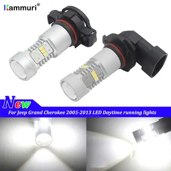 

White No Error 9145 H10 led H16 5202 Psx24w Led Front Fog Bulbs For Jeep Grand Cherokee 2005-2013 LED Daytime running lights