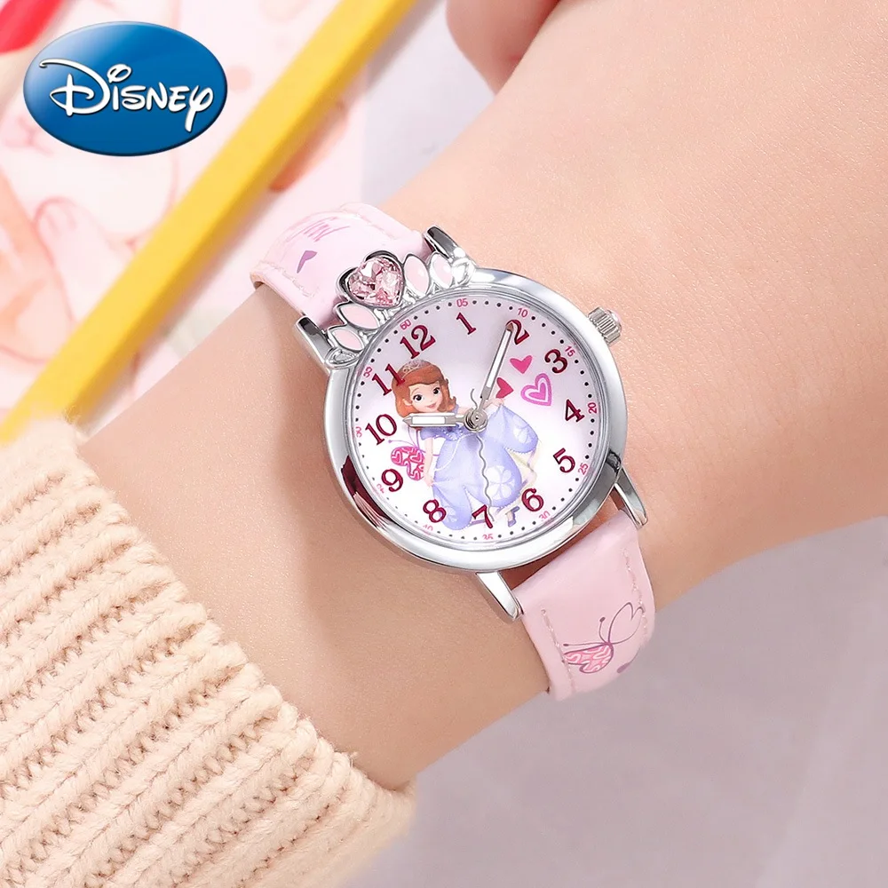 Часы наручные Принцесса Disney модные повседневные водонепроницаемые кварцевые с