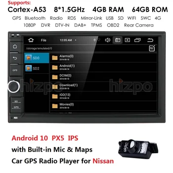 

Android 10 2 DIN 7'' IPS 4G + 64G PX5 Car Radio Multimedia Player Autoradio for Nissan TIIDA SUNNY GPS Navigation with SWC BT