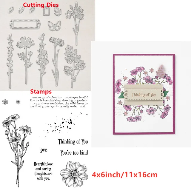 Cooking Tools Flowers  Trees Stars Cats Sending Hugs Transparent Clear Stamps And Dies for DIY Scrapbooking Craft Cards 2021 New 8