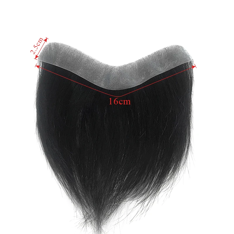 Straight Men's Wig V Style Frontal Hairine Toupee 100% Human Hair Men Capillary Prosthesis Full Skin Hairpiece 6" human hair toupee