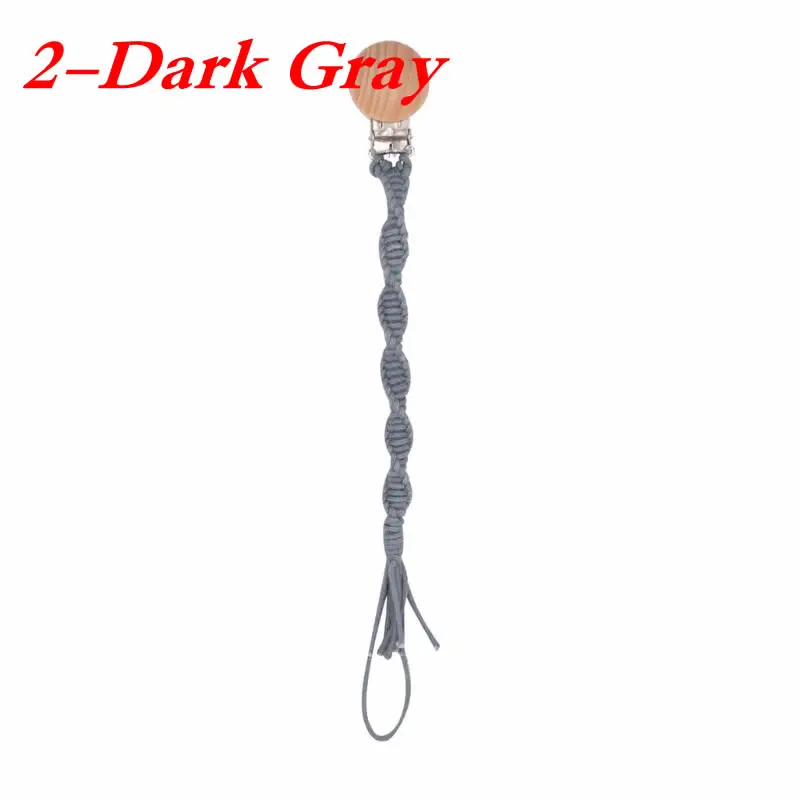 1-Dark Gray Детская винтажная вязаная крючком хлопковая Соска-пустышка серого цвета для маленьких мальчиков и девочек пустышка-пустышка, держатель для пустышки, простая цепочка-пустышка - Цвет: 1-Dark Gray