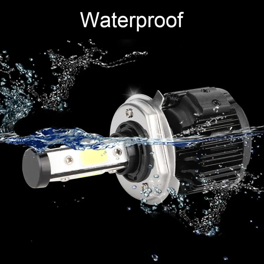 Водонепроницаемый светодиодный автомобильный фары H4 6500K 8000лм высокая яркость cob-лампы Автомобильный светодиодный фары автомобильные аксессуары