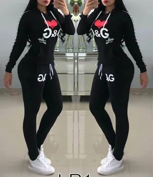 

2 Piece Outfit Hoodies Long Pant Set Fall Winter Sweatshirt Jogging Trousers Pullover Warm Plus Size Sports Suit Tracksuit Women