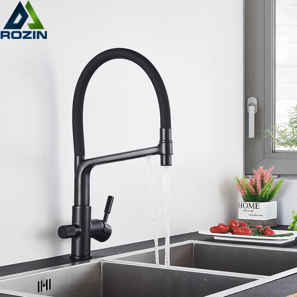 Kitchen Faucet Black Tap Tap-Water-Purifier Hot 4-Colors