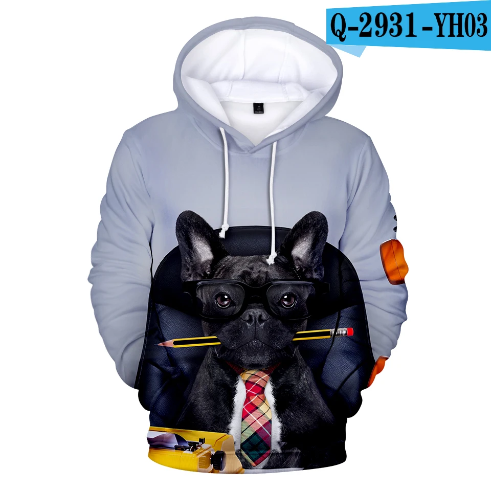 3D Hoodies Специальное предложение, детская брендовая одежда с капюшоном французского толстовки "Бульдог" детское праздничное платье высокого качественная толстовка с капюшоном Собака Французский свитшоты с принтом "Бульдог" Костюмы - Цвет: 3D Hoodies