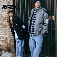 VIISHOW, Зимний пуховик для мужчин, Брендовое мужское короткое пальто с капюшоном для молодых студентов, красивый