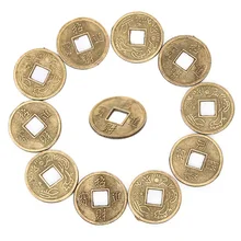 100 шт китайский фэн-шуй Lucky Ching/древний Набор монет, Обучающие десять императоров, антикварные деньги на удачу, монета, удача, богатство