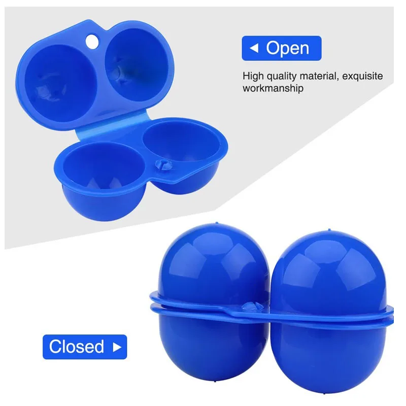 Portable Egg Storage Box 2 Trays Egg Case Carrier Container Hard Boiled Holder Camping Carrier for Barbecue Camping