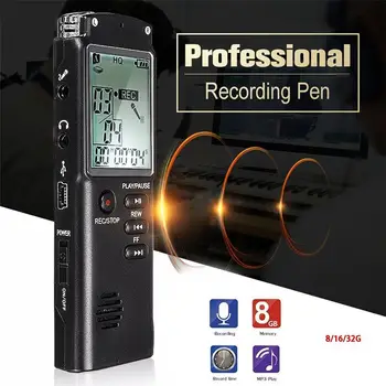 

32GB LCD Color Screen MP3 Player Portable Digital Music Player With Rechargeable Battery Voice Recording for Studying Meeting