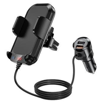 

Car Air Vent FM Transmitter Bluetooth 5.0 Handsfree Lossless MP3 Player Support TF U Disk QC3.0 Quick Charger with Phone Holder