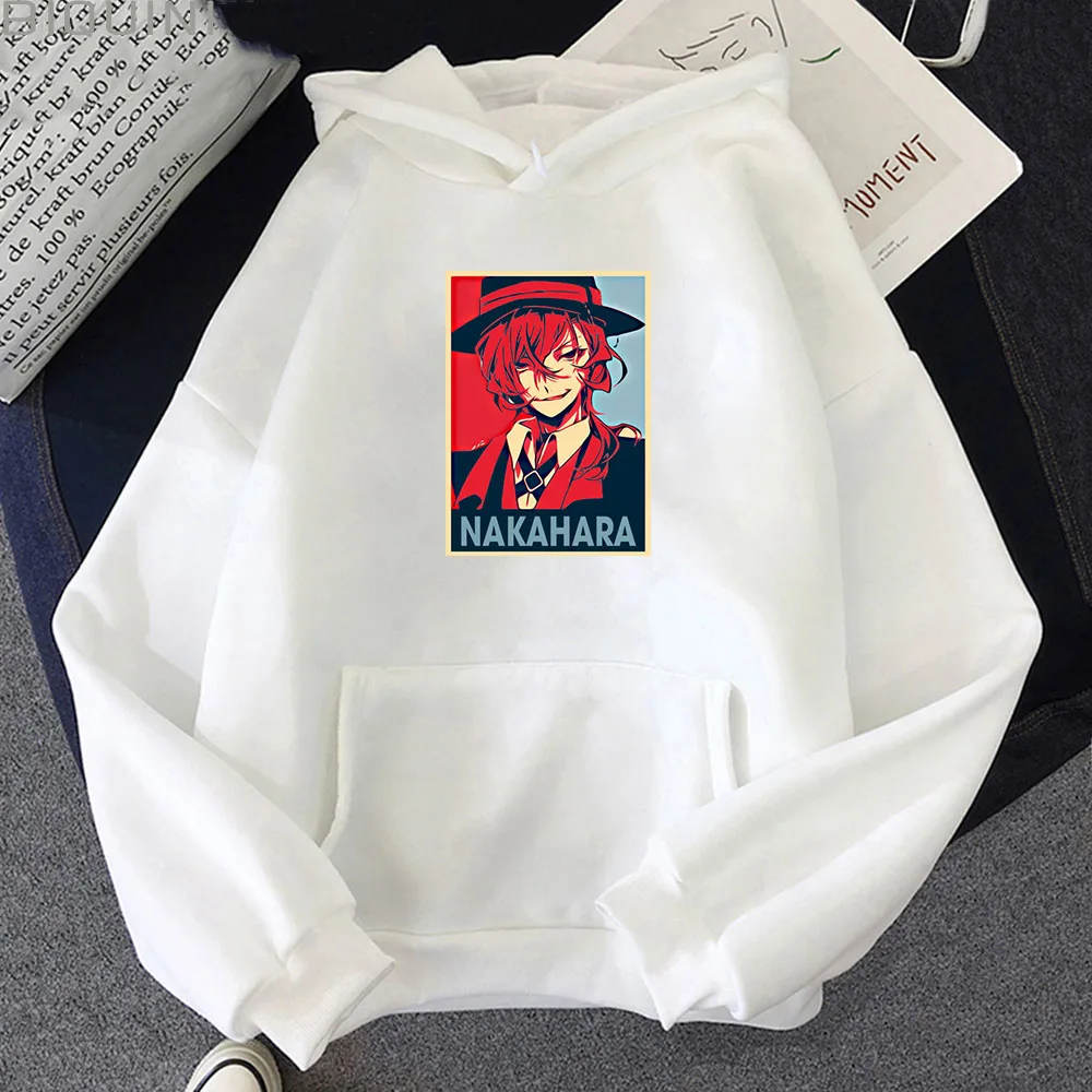 Bungo Stray Dogs Chuuya Nakahara Hoodies New Women Autumn Long Sleeve Sweatshirts Japanese Anime Kawaii Graphic Hoody Streetwear | Женская
